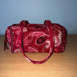 VERA BRADLEY Mesa Red 2006 Silhouette 100 XS Mini Duffle Style Shoulder Bag